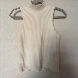 Reformation Cream Ribbed Tank Top